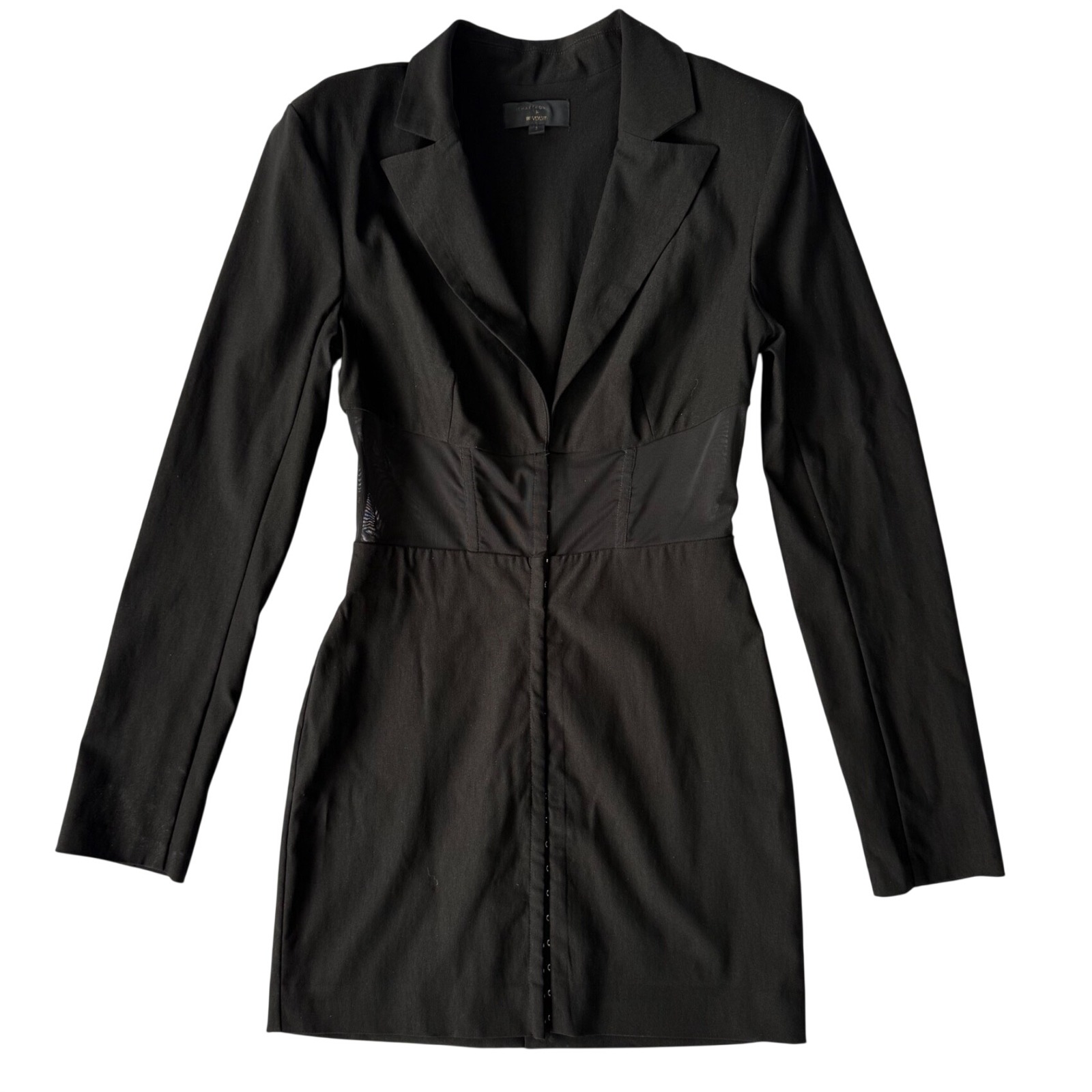Michael Costello X Revolve Chase Jacket Dress Black Mini Blazer Dress Size Small
